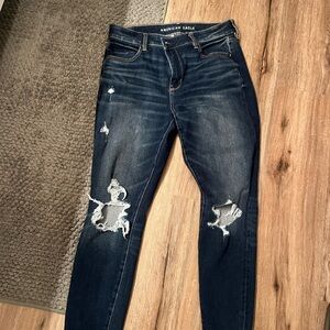 American Eagle Outfitters Women's Distressed Blue Jeans